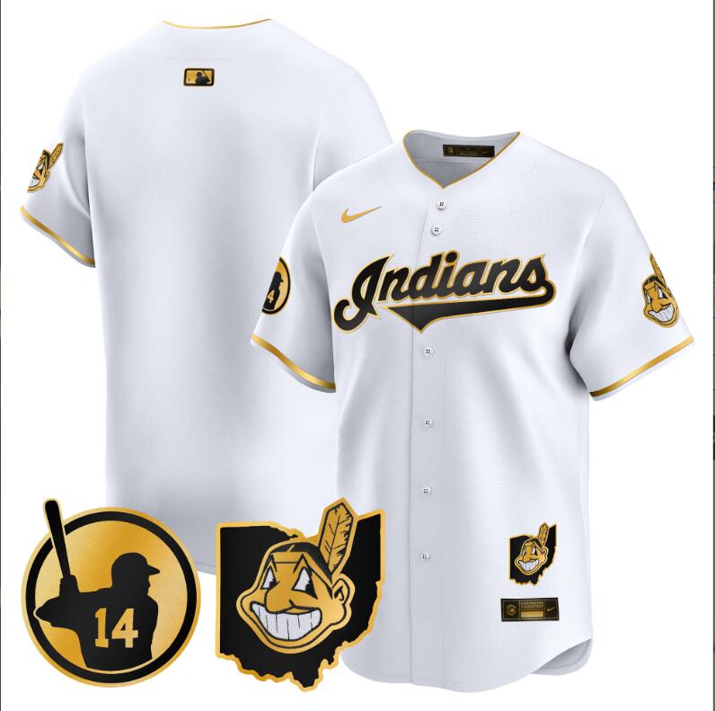 Men Cleveland Indians blank white Vapor Limited 2024 Nike MLB Jersey